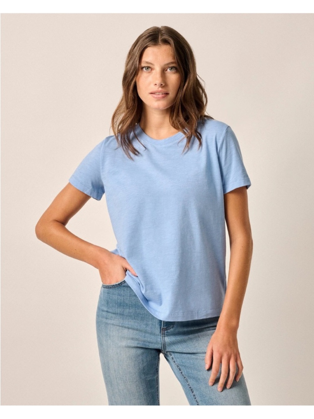 johnnie-O Sky Blue Crewneck Tee - Short Sleeve Essential